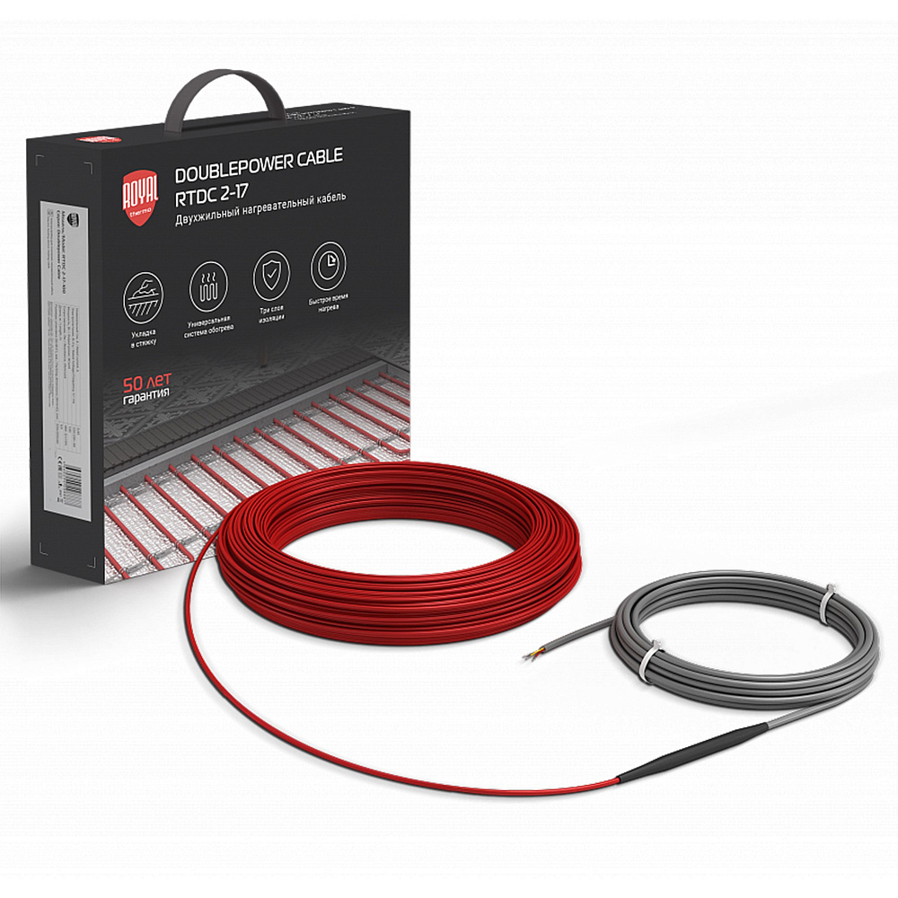 Нагревательная секция Royal Thermo Doublepower Cable RTDC 2-17-600